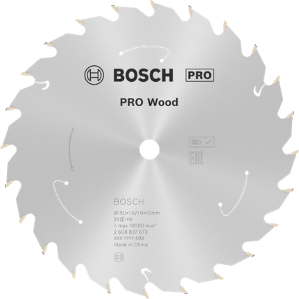 Пильный диск для аккумуляторной циркулярной пилы Bosch PRO Wood 150 мм.