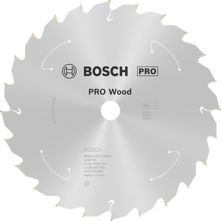 Пильный диск для аккумуляторной циркулярной пилы Bosch PRO Wood 184 мм T24.