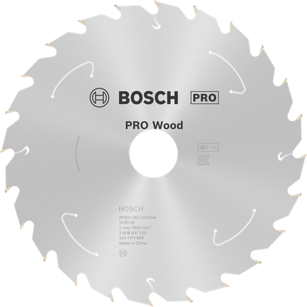 Пильный диск Bosch PRO Wood 190 мм T24.