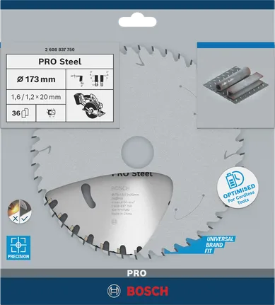 Пильный диск Bosch PRO Steel 173 мм для аккумуляторных инструментов.