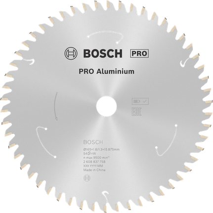 Пильное полотно Bosch PRO для беспроводной циркулярной пилы из алюминия.