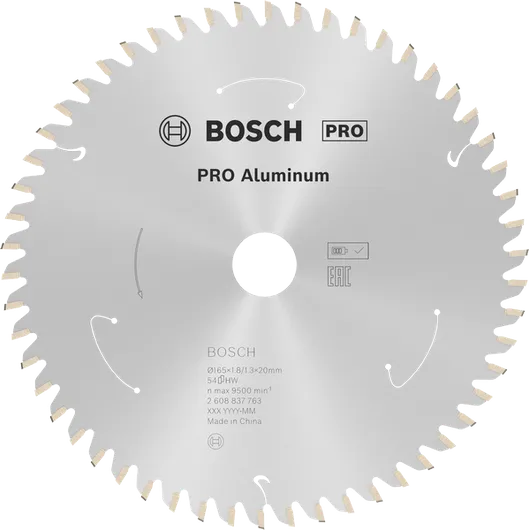 Пильный диск Bosch PRO из алюминия для беспроводной циркулярной пилы, 165 мм.