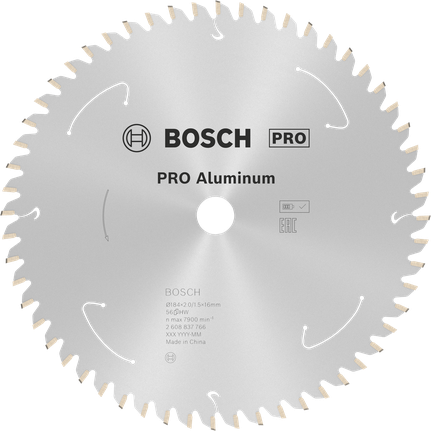 Пильный диск Bosch PRO из алюминия для аккумуляторной циркулярной пилы, 184 мм.