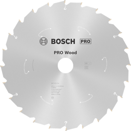 Пильный диск для аккумуляторной циркулярной пилы Bosch PRO Wood 254 мм T24.