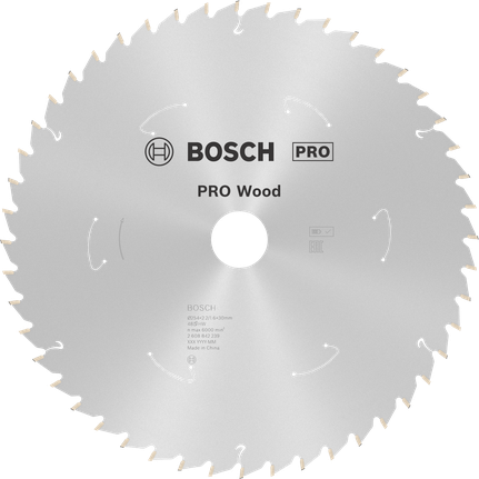 Пильный диск для аккумуляторной циркулярной пилы Bosch PRO Wood 254 мм T48.