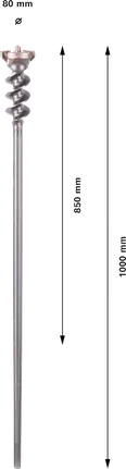 Сверло Bosch PRO SDS max-9 Break Through диаметром 80 мм.