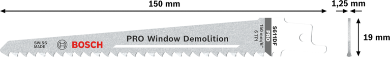 Отвал Bosch PRO Window Demolition S611DF BIM, 150 мм.