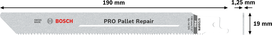 Пильный диск Bosch PRO Pallet Repair S725VFR BIM 190 мм.