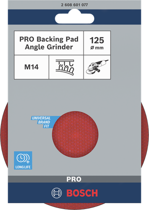 Опорная пластина Bosch PRO 125 мм M14 для угловых шлифовальных машин.
