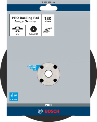 Мягкая опорная пластина Bosch PRO 180 мм для угловых шлифовальных машин.
