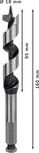 Сверло Bosch PRO для дерева, 18 x 95 x 160 мм, для точного сверления.