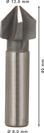 Зенкерное сверло Bosch PRO из быстрорежущей стали (HSS), 12 x 40 мм, M6.