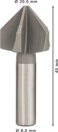 Зенкерное сверло Bosch PRO из быстрорежущей стали (HSS) 20 x 45 мм, размер M10.