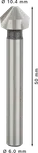 Зенкерное сверло Bosch PRO из быстрорежущей стали (HSS) для мягких металлов, размер 10,4 x 50 мм.