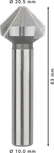 Зенкерное сверло Bosch PRO из быстрорежущей стали (HSS) для мягких металлов, размер 20,5 x 63 мм.