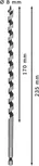 Сверло Bosch PRO Wood Auger Bit 8x170x235 мм для точного сверления.