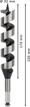 Сверло Bosch PRO Wood Auger Bit 32 мм для глубокого сверления древесины.