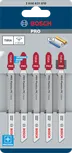 Набор из 5 пильных полотен для лобзика Bosch PRO Plastics PC clean T101A.