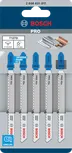 Пильные полотна Bosch PRO Alu T127D для лобзика по алюминию, комплект из 5 штук.