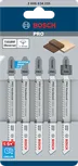Комплект из 5 пильных полотен для лобзика Bosch PRO Hardwood clean reverse T101BRF.