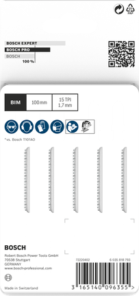 Пильные полотна Bosch PRO Hardwood clean T101AIF для лобзика, упаковка 100 мм.