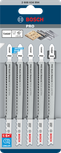 Комплект из 5 пильных полотен для лобзика Bosch PRO Multi Material T345XF.