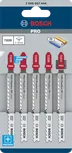 Пильные полотна Bosch PRO Plastics PP clean T102D для лобзика, комплект из 5 штук.