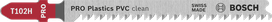 Пильный диск Bosch PRO Plastics PVC clean T102H для лобзика.
