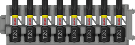 Набор из 8 бит Bosch PRO Torx Impact T20 25 мм.