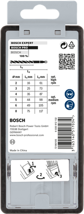 Набор сверл Bosch PRO Wood HSS с центрирующим наконечником, 7 шт.