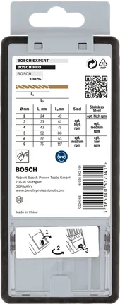 Набор сверл Bosch PRO из нержавеющей стали HSS-Co, 6 шт.