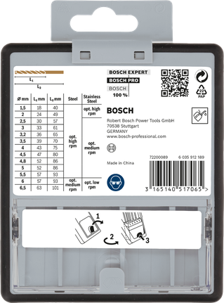 Набор сверл Bosch PRO из нержавеющей стали HSS-Co, 13 шт.