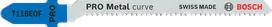 Пильный диск Bosch PRO Metal curve T118EOF для лобзика, предназначенный для резки металла.