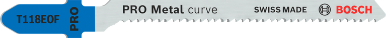 Пильный диск Bosch PRO Metal curve T118EOF для лобзика, предназначенный для резки металла.