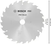 Пильный диск Bosch PRO Wood 254 мм T24.