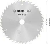 Пильный диск Bosch PRO Wood 254 мм T40.