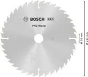 Пильный диск Bosch PRO для циркулярной пилы по дереву диаметром 254 мм предназначен для тонкой распиловки древесины.