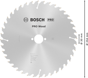 Пильный диск Bosch PRO Wood 254 мм T40.