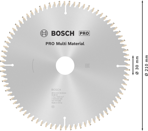Пильный диск Bosch PRO Multi Material 210 мм.