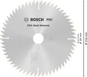Пильный диск Bosch PRO для работы с различными материалами, 216 мм.