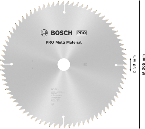 Пильный диск Bosch PRO Multi Material 305 мм.