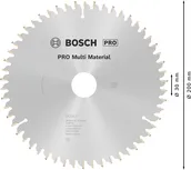 Пильный диск Bosch PRO Multi Material, диаметр 200 мм.