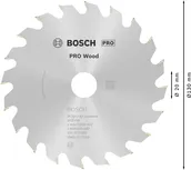 Пильный диск Bosch PRO для циркулярной пилы по дереву, диаметр 130 мм.
