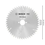 Пильный диск Bosch PRO Wood Circular Saw 190 мм T48 для распиловки древесины.