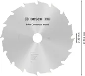 Пильный диск Bosch PRO Construct Wood 235 мм.