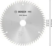 Пильный диск Bosch PRO Wood 216 мм T60.
