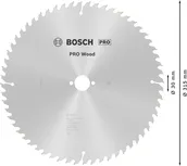 Пильный диск Bosch PRO Wood 315 мм для точной распиловки древесины.