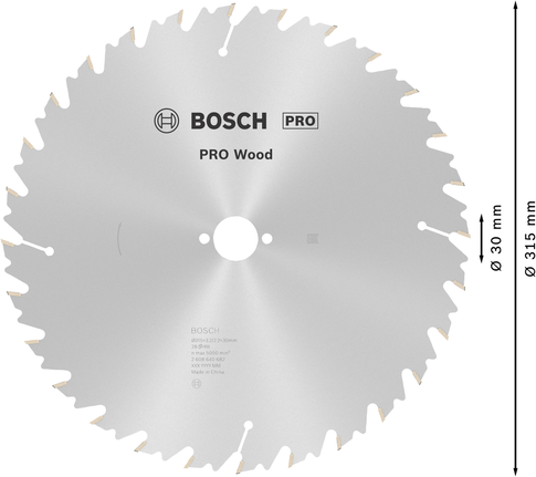 Пильный диск Bosch PRO для циркулярной пилы по дереву, диаметр 315 мм.