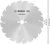 Пильный диск Bosch PRO для циркулярной пилы по дереву диаметром 315 мм для точных распилов.