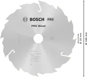 Пильный диск Bosch PRO для циркулярной пилы по дереву диаметром 160 мм для чистой распиловки древесины.